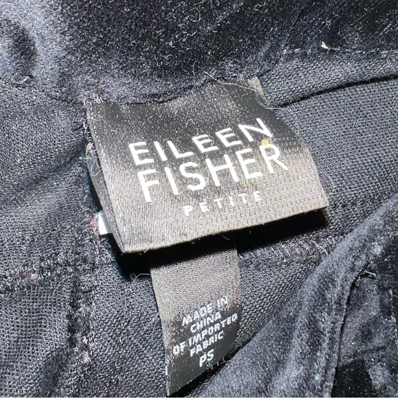EILEEN FISHER BLACK VELVET PANTS 👖 - Picture 8 of 8